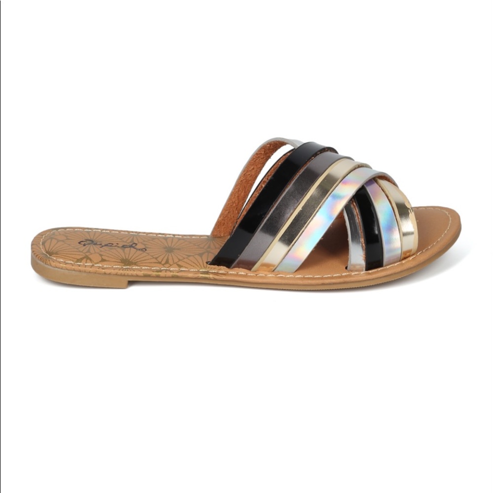 Qupid Athena sandals black new - Picture 3 of 4